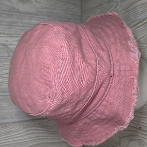Eddie Bauer Pink Frayed Brim Bucket Hat Adult Size S/M - Picture 4 of 8